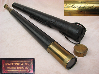 Dollond 19th century Naval telescope with Benetfink case 